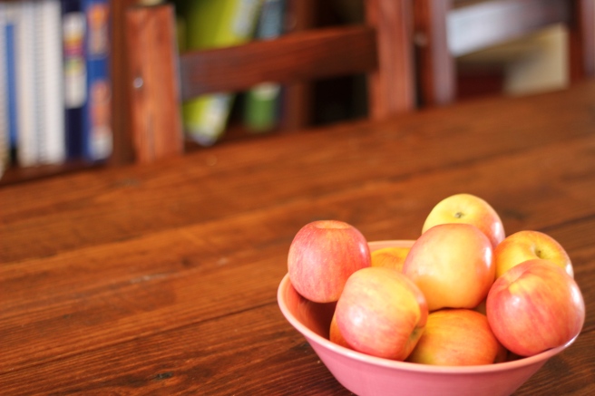apples on ikea hack farmhouse table